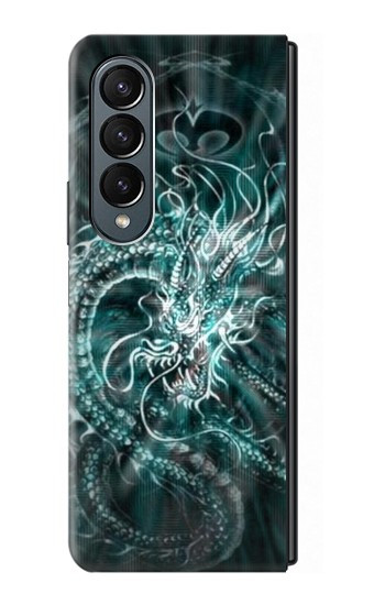 S1006 Numérique dragon chinois Etui Coque Housse pour Samsung Galaxy Z Fold 4