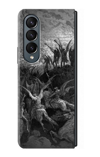 S1026 Gustave Doré Paradis perdu Etui Coque Housse pour Samsung Galaxy Z Fold 4