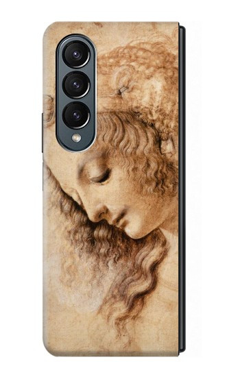S1045 Leonardo da Vinci Femme Head Etui Coque Housse pour Samsung Galaxy Z Fold 4