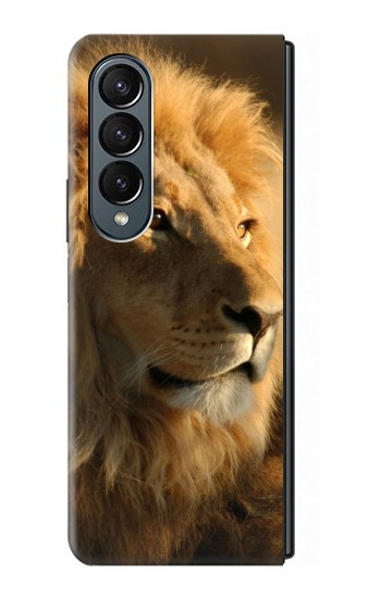 S1046 Le Roi Lion de la forêt Etui Coque Housse pour Samsung Galaxy Z Fold 4