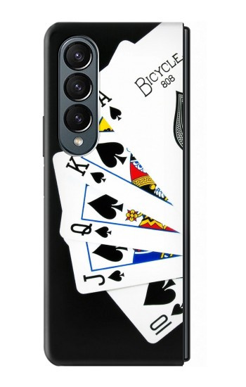 S1078 Poker Royal Flush droite Etui Coque Housse pour Samsung Galaxy Z Fold 4
