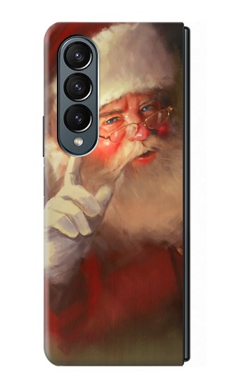 S1144 Noël Père Noël Etui Coque Housse pour Samsung Galaxy Z Fold 4