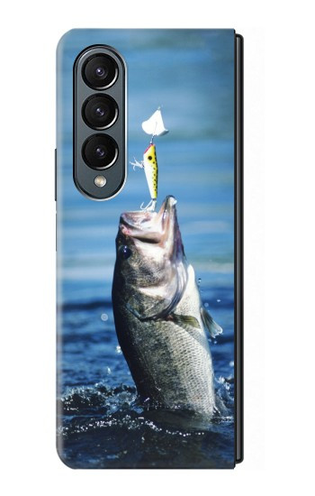 S1594 Pêche à l'achigan Etui Coque Housse pour Samsung Galaxy Z Fold 4