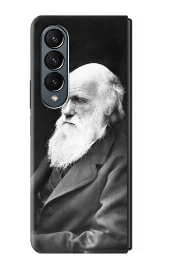 S1610 Charles Darwin Etui Coque Housse pour Samsung Galaxy Z Fold 4