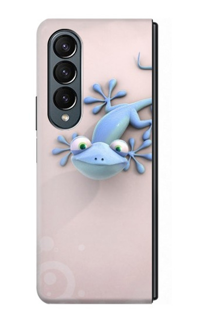 S1631 Drôle Gecko Lézard Etui Coque Housse pour Samsung Galaxy Z Fold 4