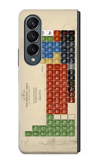 S1695 Le tableau périodique de la Terre du Milieu Etui Coque Housse pour Samsung Galaxy Z Fold 4
