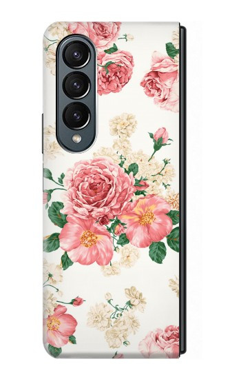 S1859 Motif Rose Etui Coque Housse pour Samsung Galaxy Z Fold 4