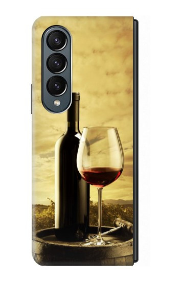 S2042 Raisin Vignoble Raisins Bouteille Rouge Vin Etui Coque Housse pour Samsung Galaxy Z Fold 4