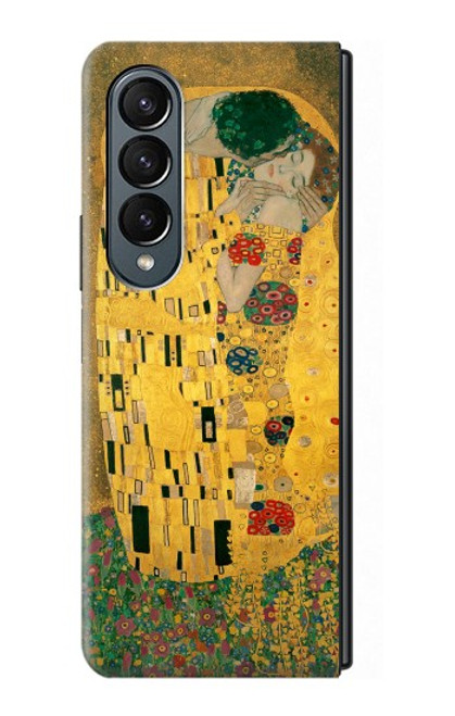 S2137 Gustav Klimt Le Baiser Etui Coque Housse pour Samsung Galaxy Z Fold 4