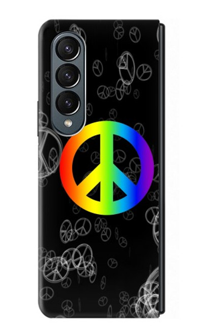 S2356 Signe de paix Etui Coque Housse pour Samsung Galaxy Z Fold 4