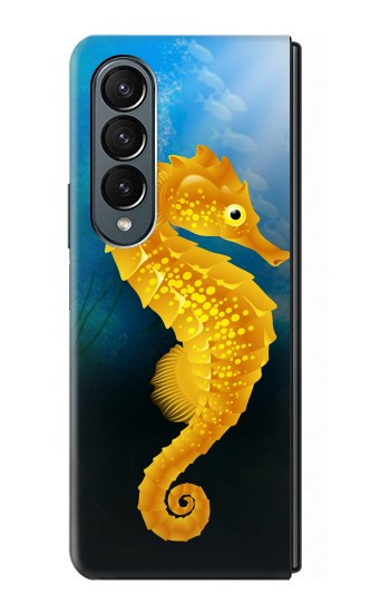 S2444 Hippocampe Monde sous-marin Etui Coque Housse pour Samsung Galaxy Z Fold 4