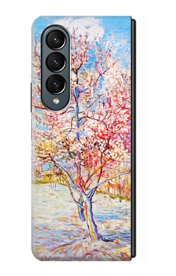 S2450 Van Gogh Fleur de Pêcher Etui Coque Housse pour Samsung Galaxy Z Fold 4