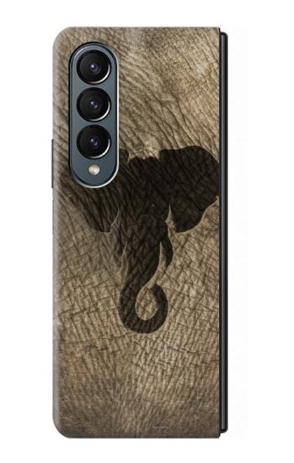 S2516 Elephant Peau Imprimé graphique Etui Coque Housse pour Samsung Galaxy Z Fold 4
