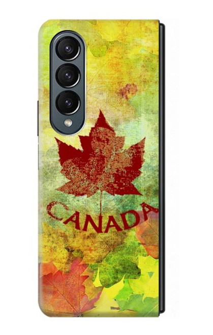 S2523 Canada Feuille d'érable d'automne Etui Coque Housse pour Samsung Galaxy Z Fold 4