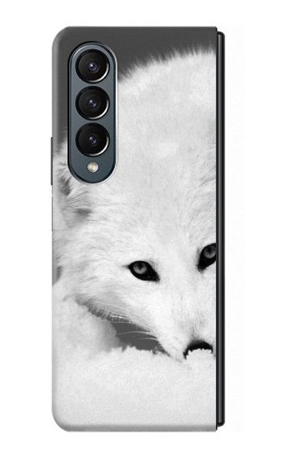 S2569 Blanc arctique Renard Etui Coque Housse pour Samsung Galaxy Z Fold 4