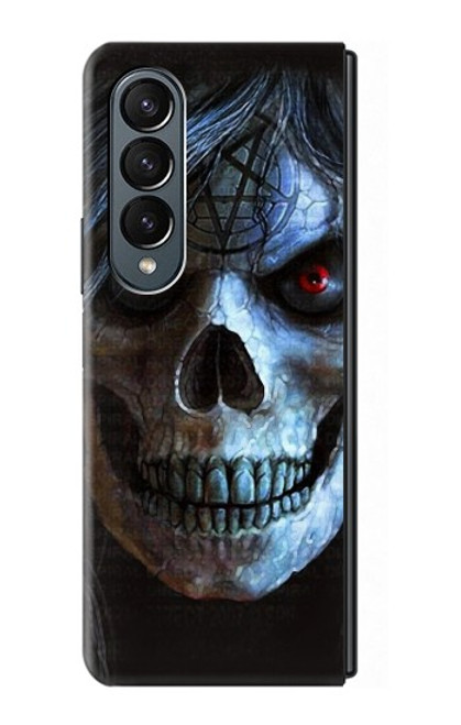 S2585 Mal mort Crâne Pentacle Etui Coque Housse pour Samsung Galaxy Z Fold 4