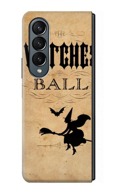 S2648 Les sorcières d'Halloween millésimé balle Etui Coque Housse pour Samsung Galaxy Z Fold 4