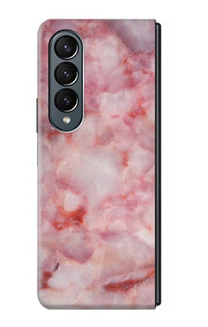 S2843 Texture en marbre rose Etui Coque Housse pour Samsung Galaxy Z Fold 4
