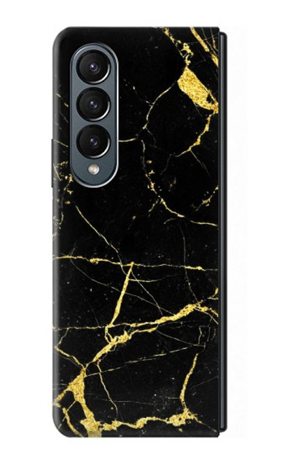 S2896 Marbre d'or imprimé graphique Etui Coque Housse pour Samsung Galaxy Z Fold 4