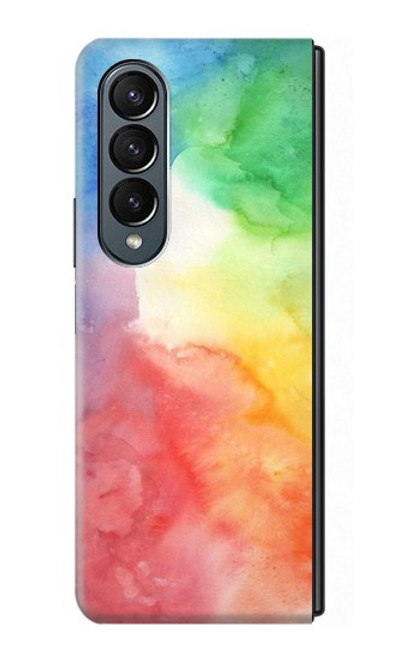 S2945 Aquarelle colorée Etui Coque Housse pour Samsung Galaxy Z Fold 4