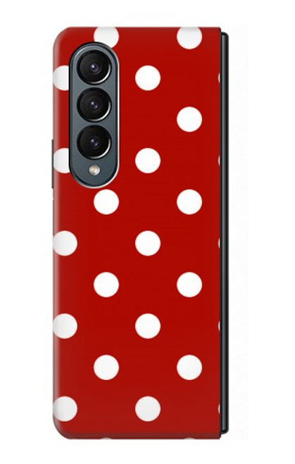 S2951 Rouge Pois Etui Coque Housse pour Samsung Galaxy Z Fold 4