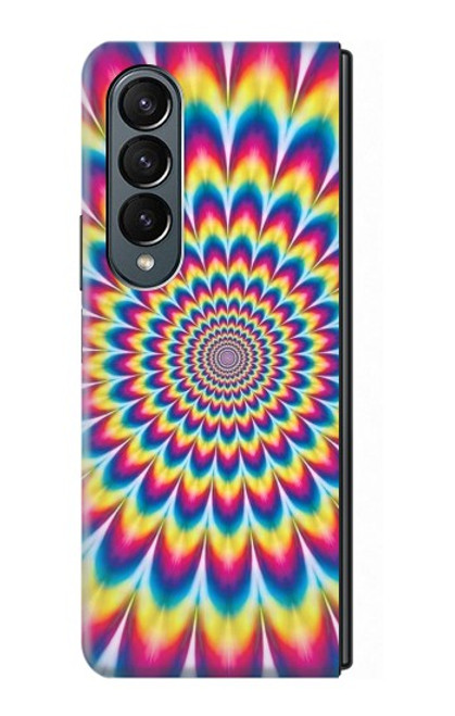 S3162 psychédélique coloré Etui Coque Housse pour Samsung Galaxy Z Fold 4