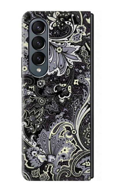 S3251 Motif Batik Fleur Etui Coque Housse pour Samsung Galaxy Z Fold 4