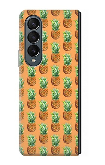 S3258 Motif ananas Etui Coque Housse pour Samsung Galaxy Z Fold 4