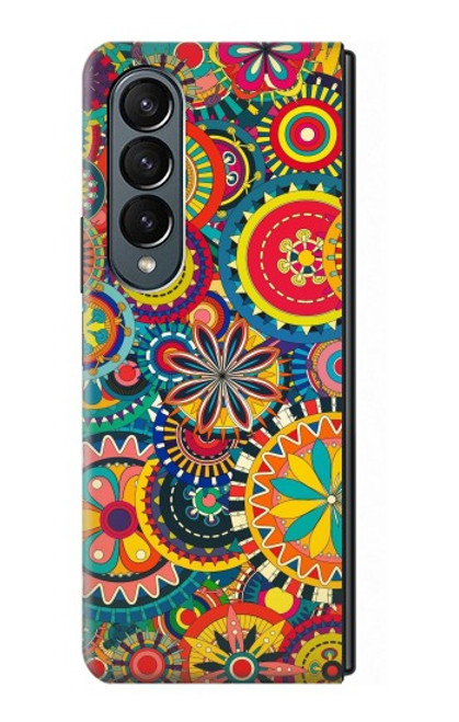 S3272 Motif coloré Etui Coque Housse pour Samsung Galaxy Z Fold 4