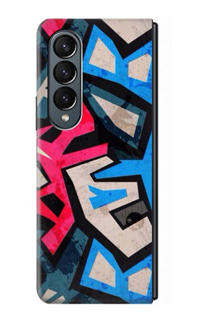 S3445 Art Graffiti rue Etui Coque Housse pour Samsung Galaxy Z Fold 4