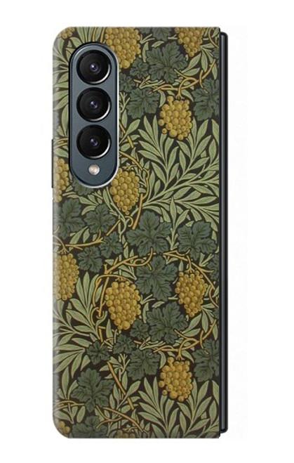 S3662 William Morris Vine Pattern Etui Coque Housse pour Samsung Galaxy Z Fold 4