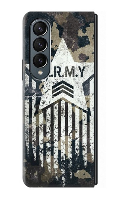 S3666 Camouflage de l'armée Etui Coque Housse pour Samsung Galaxy Z Fold 4