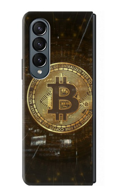 S3798 Crypto-monnaie Bitcoin Etui Coque Housse pour Samsung Galaxy Z Fold 4