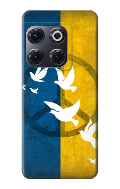 S3857 Colombe de la paix drapeau ukrainien Etui Coque Housse pour OnePlus 10T