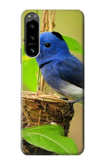 S3839 Oiseau bleu du bonheur Oiseau bleu Etui Coque Housse pour Sony Xperia 5 IV
