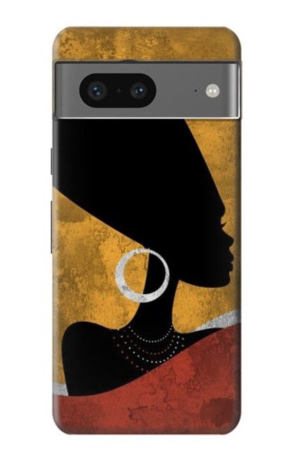 S3453 Africaine Reine Néfertiti Silhouette Etui Coque Housse pour Google Pixel 7