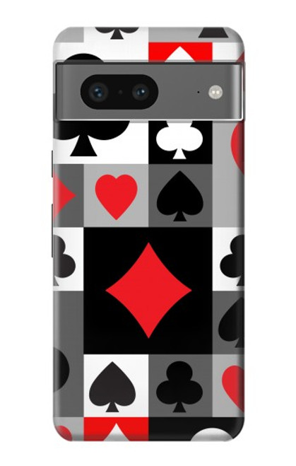 S3463 Costume Poker Carte Etui Coque Housse pour Google Pixel 7