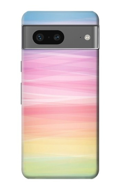 S3507 Coloré Arc-en-ciel pastel Etui Coque Housse pour Google Pixel 7