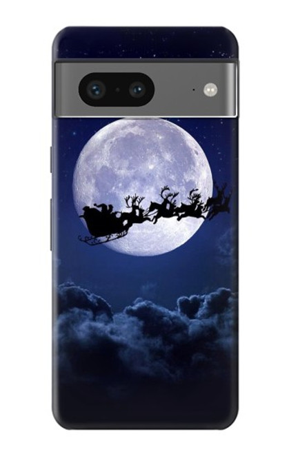 S3508 Noël Père Noël Lune Etui Coque Housse pour Google Pixel 7