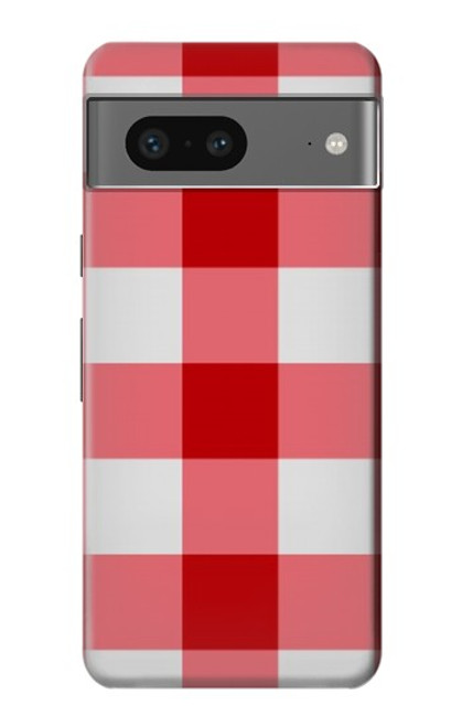 S3535 Rouge vichy Etui Coque Housse pour Google Pixel 7