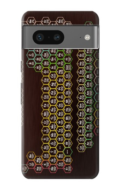 S3544 Néon Honeycomb Tableau périodique Etui Coque Housse pour Google Pixel 7