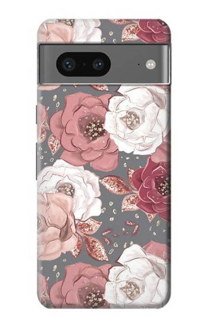 S3716 Motif floral rose Etui Coque Housse pour Google Pixel 7