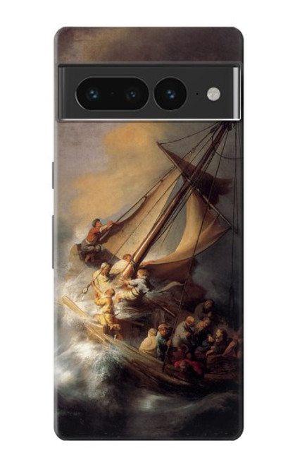 S1091 Rembrandt Christ dans la tempête Etui Coque Housse pour Google Pixel 7 Pro