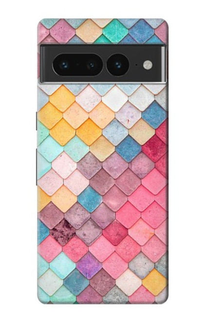 S2947 Bonbons Minimal Couleurs pastel Etui Coque Housse pour Google Pixel 7 Pro