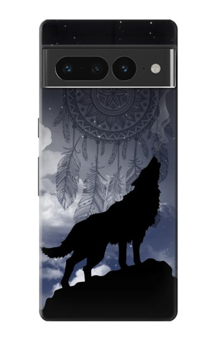 S3011 Dream Catcher Loup Hurlant Etui Coque Housse pour Google Pixel 7 Pro