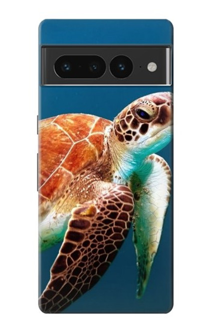 S3497 Vert tortue de mer Etui Coque Housse pour Google Pixel 7 Pro