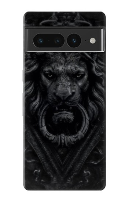 S3619 Lion noir gothique Etui Coque Housse pour Google Pixel 7 Pro
