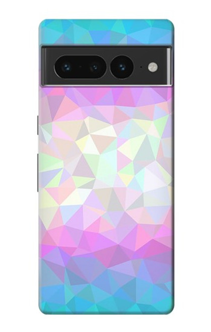 S3747 Polygone de drapeau trans Etui Coque Housse pour Google Pixel 7 Pro