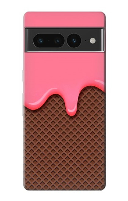 S3754 Cornet de crème glacée à la fraise Etui Coque Housse pour Google Pixel 7 Pro