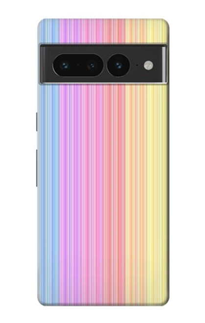 S3849 Couleurs verticales colorées Etui Coque Housse pour Google Pixel 7 Pro